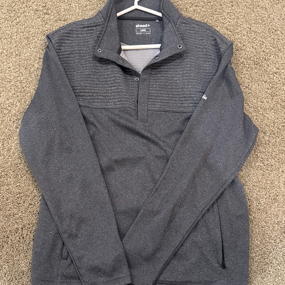 Ahead Men's Gray Quarter-Zip Pullover Jacket